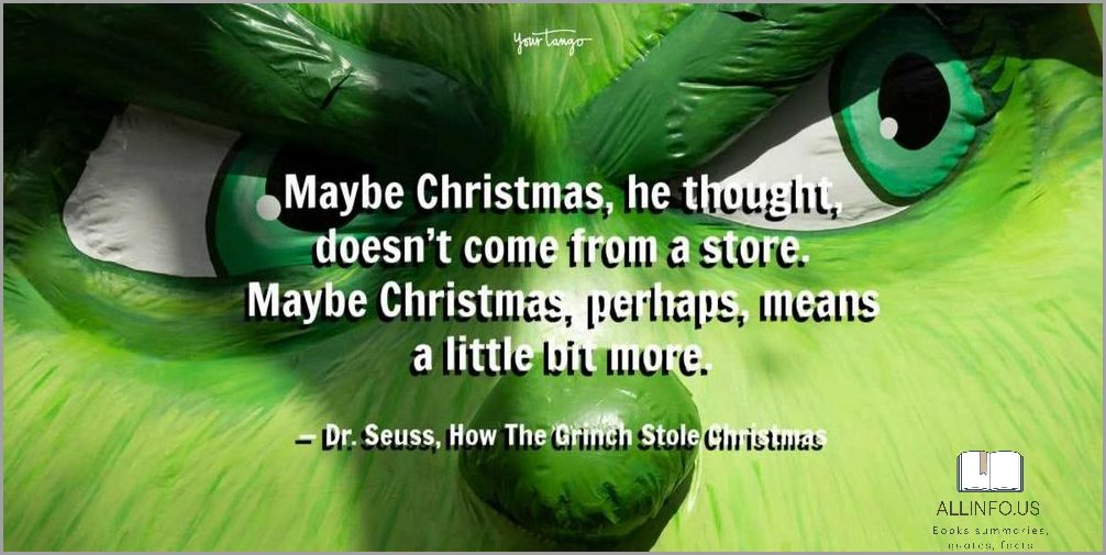 Grinch Book Quotes: A Heartwarming Holiday Collection